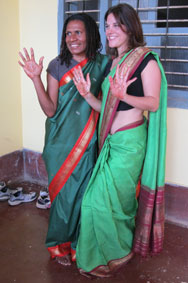 participants in saris