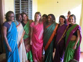 participants in saris