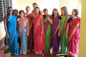 participants in saris