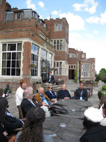 group on terrace