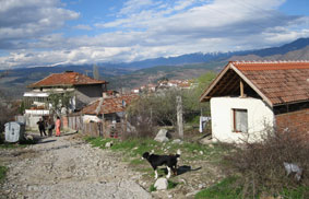 view from the village