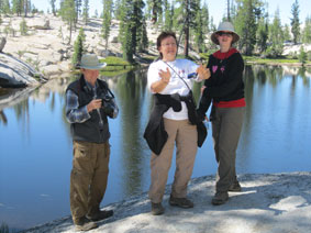 Greg, Emi, Mina at Raisin Lake