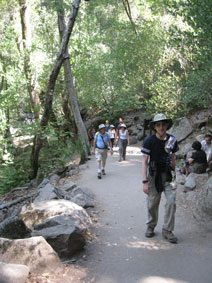hiking up to Vernal Falls