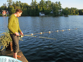 Alex fishing