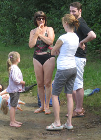 Mahalia, Alex and Alie with friend