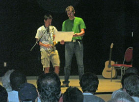 young saxaphonist