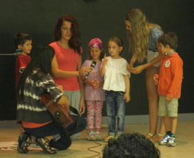 Children's class presentations with Alie