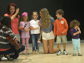 Children's class presentations with Alie