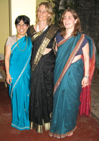 participants in saris