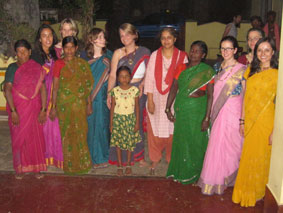 participants in saris