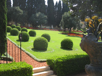 garden next to Shrine of the Bab