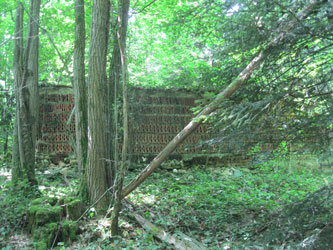 wall of old tiles