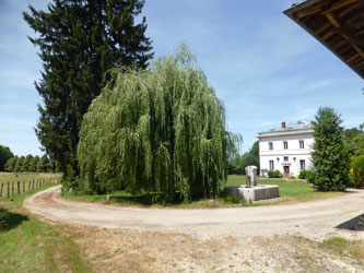 fountain near chateau