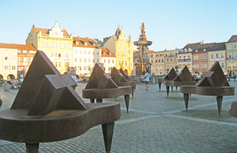 Ceske Budejovice town square