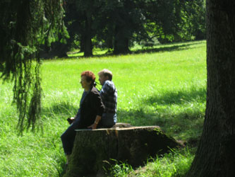 Emi and Greg enjoying the English Park