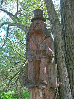 River spirit wood  carving