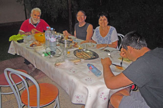 dinner in the garden