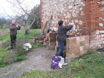 inauguration of the compost pile