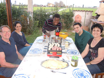 dinner in the garden