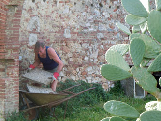 tiles for clothesline walkway