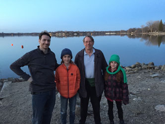 Alex, Benji, me and Alie by the river