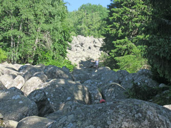 Gaby on stone river