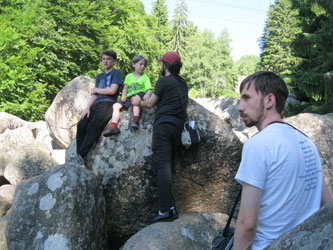 family on stone river