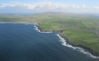 Shetland Islands from the air