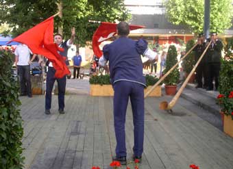 Flag tossing