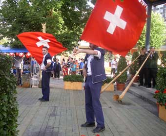 Flag tossing