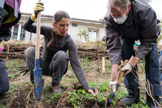 me helping to plant a tree